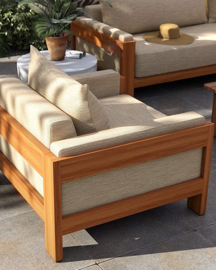 Timber-Framed Outdoor Sofa by IGC Construction Company Ltd