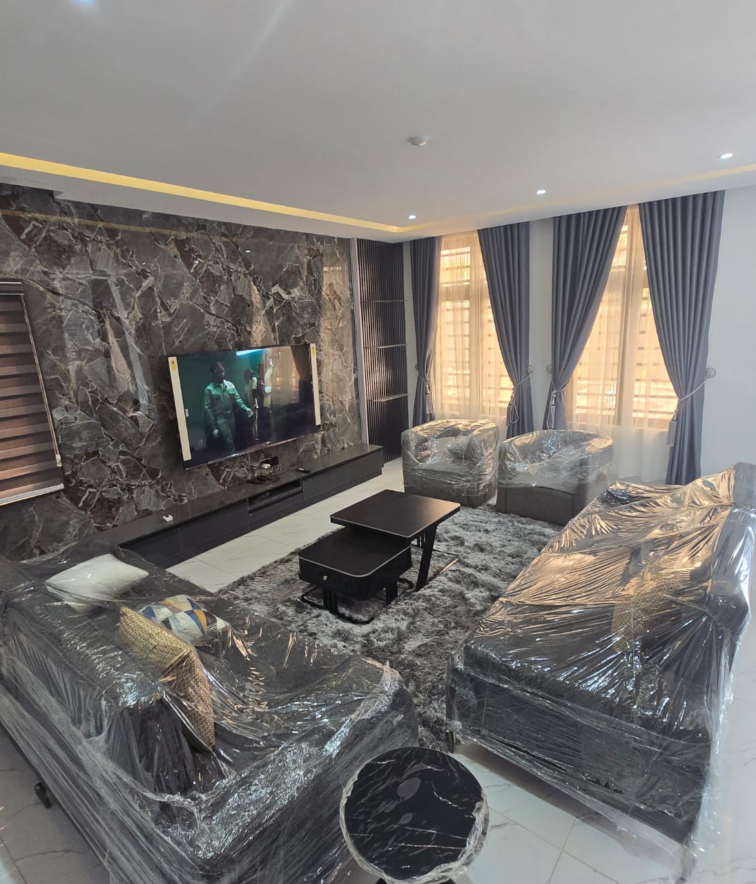 Marble Feature-Wall Lounge by IGC Construction Company Ltd