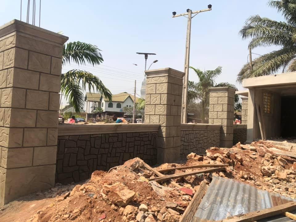 Perimeter fence under construction