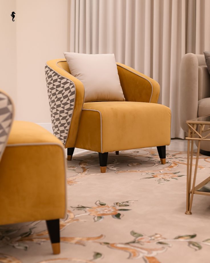 Mustard Accent Chair by IGC Construction Company Ltd