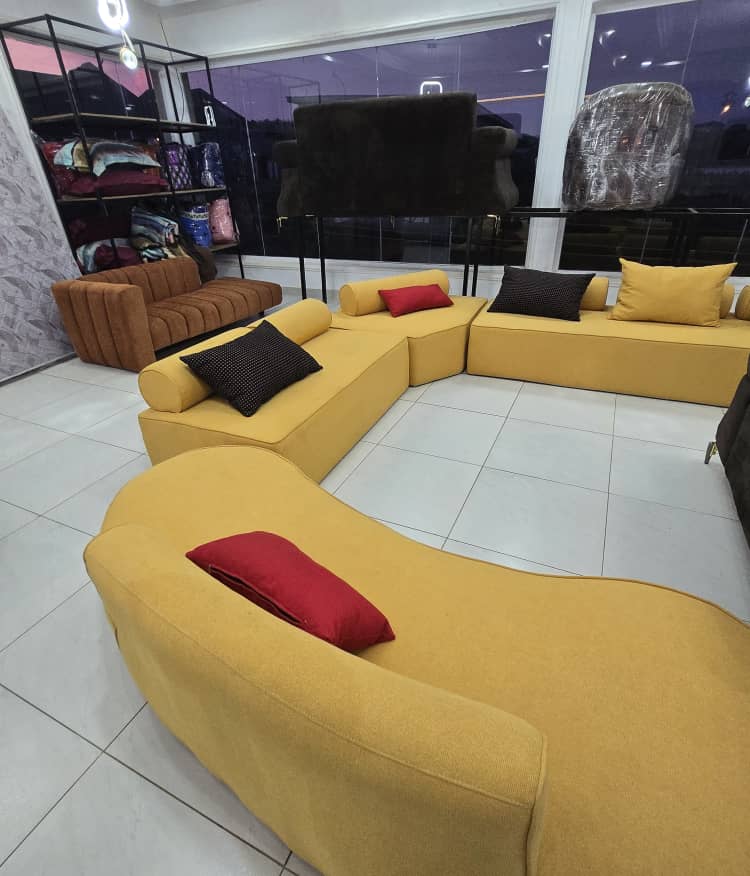Mustard Circular Sectional Sofa by IGC Construction Company Ltd