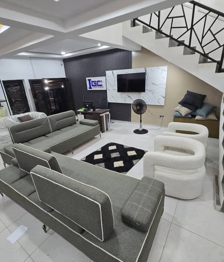 Completed IGC furniture showroom lounge arrangement