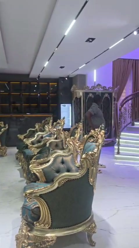 Grand lounge and statement staircase