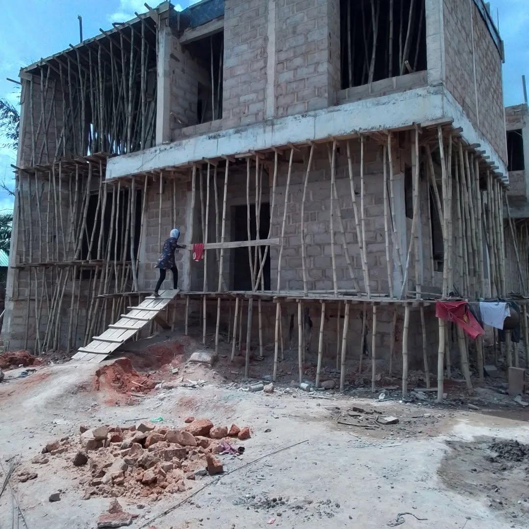 Upper floor construction works in progress