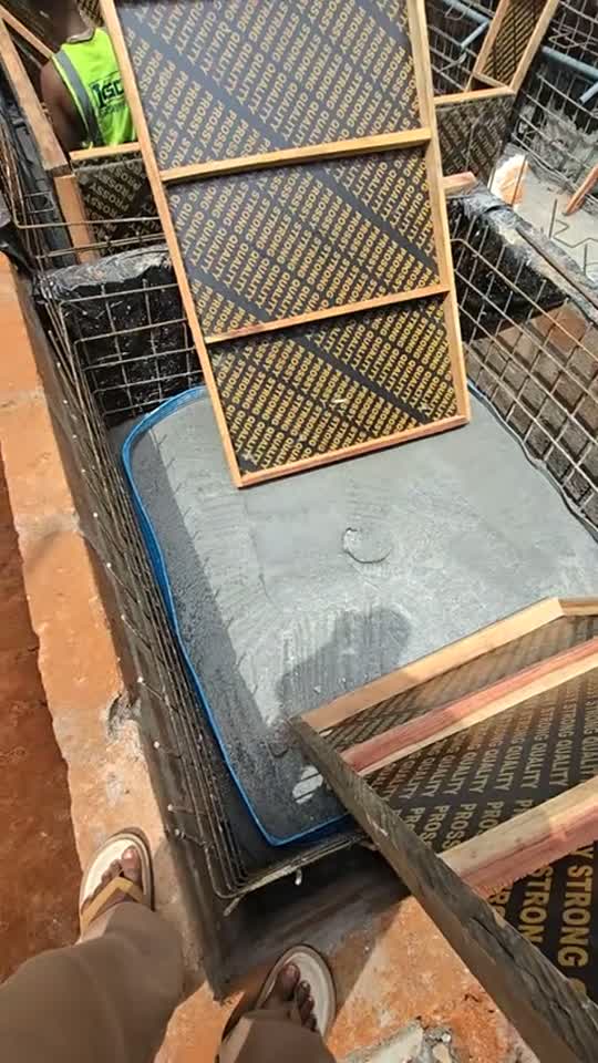 Swimming pool construction — in progress