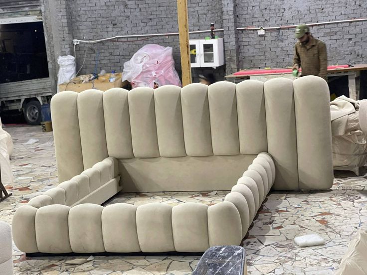 Channel-Tufted Sofa in Production by IGC Construction Company Ltd
